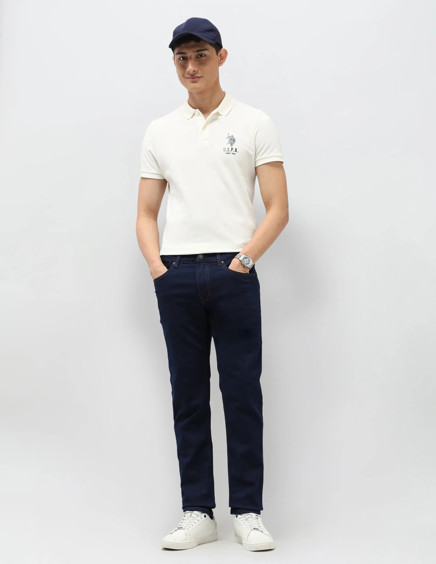 Brandon Slim Tapered Fit Blue Jeans - Image 3