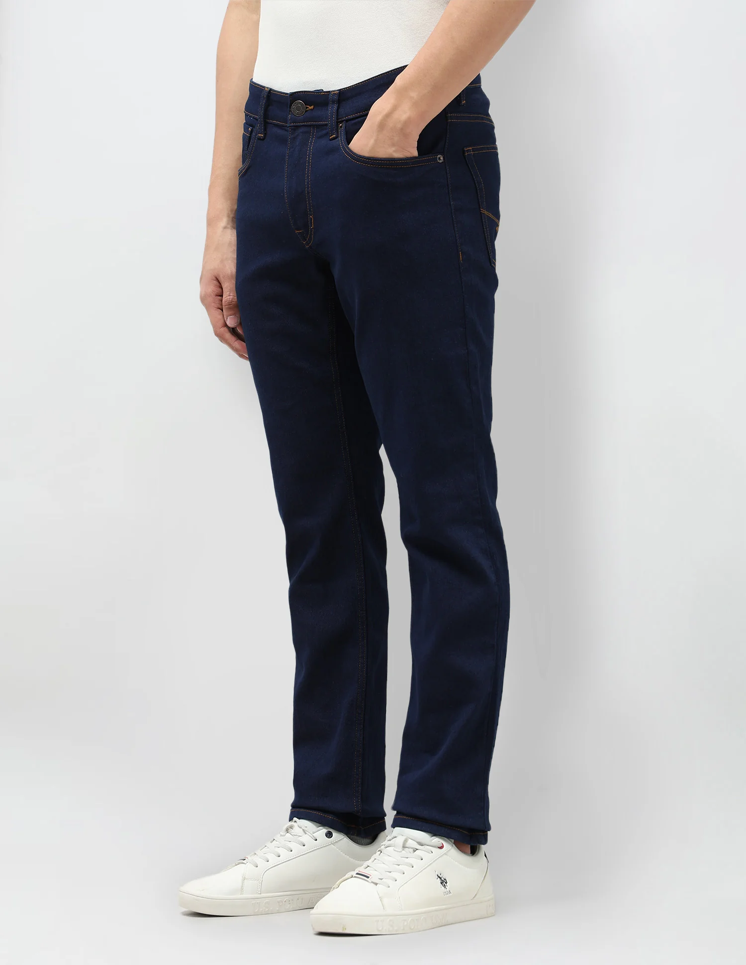 Brandon Slim Tapered Fit Blue Jeans - Image 4