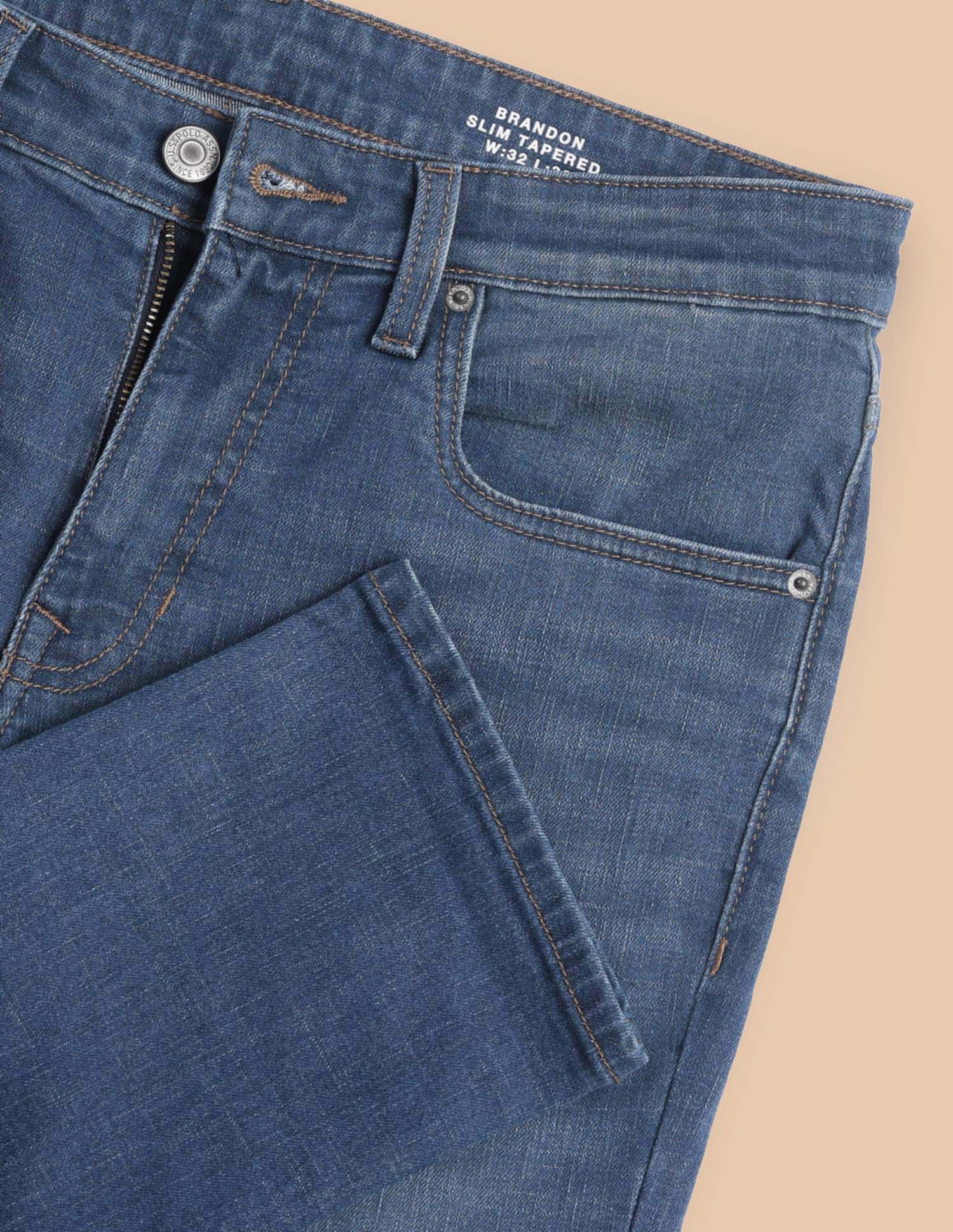 Brandon Slim Tapered Fit Blue Jeans - Image 2
