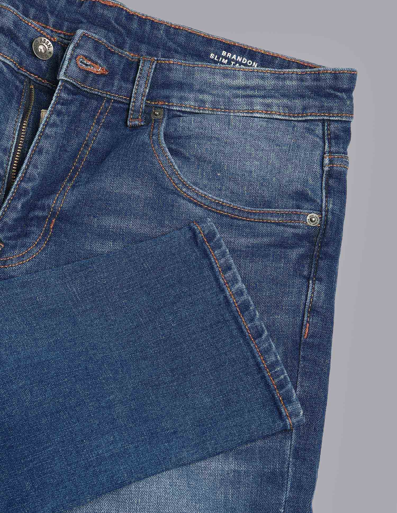 Brandon Slim Tapered Fit Blue Jeans - Image 2