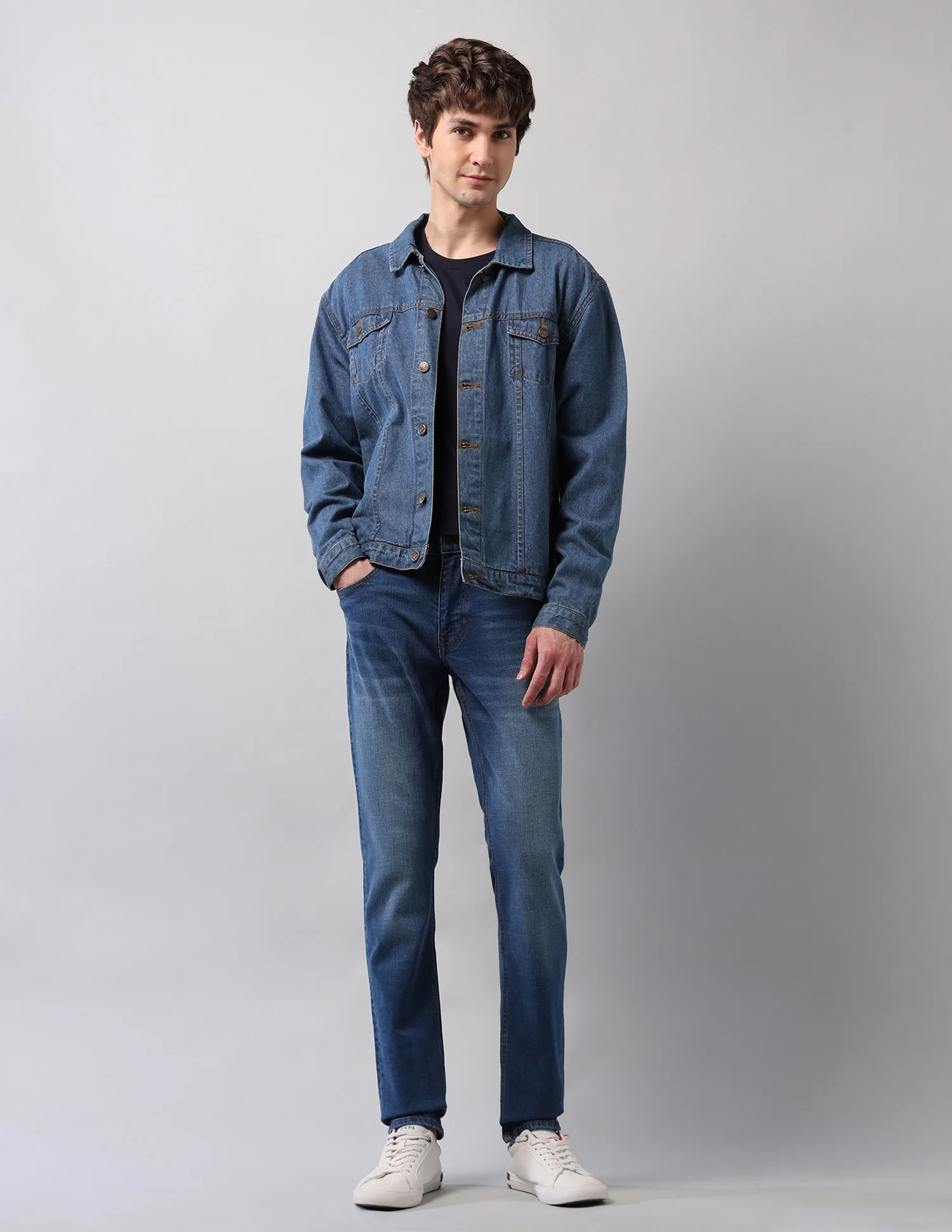Brandon Slim Tapered Fit Blue Jeans - Image 3