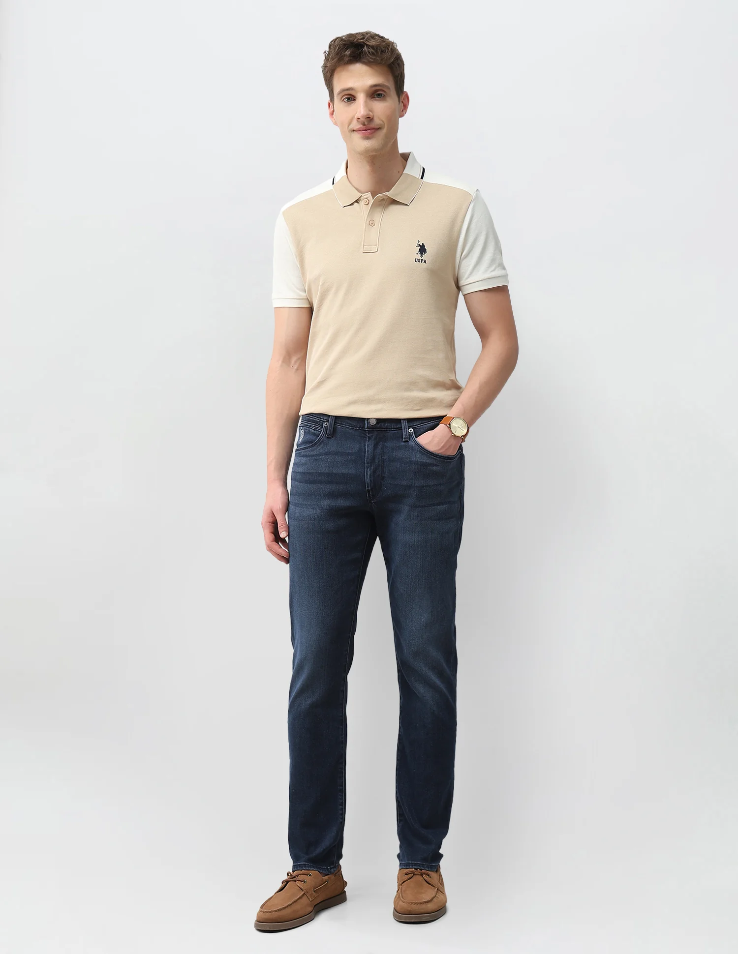 Brandon Slim Tapered Fit Blue Jeans - Image 3