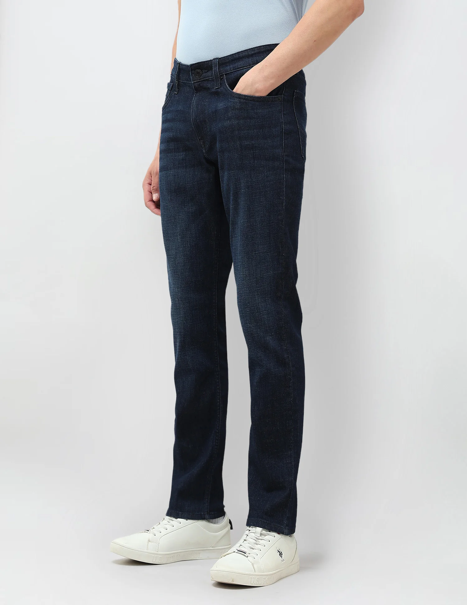 Brandon Slim Tapered Fit Blue Jeans - Image 4