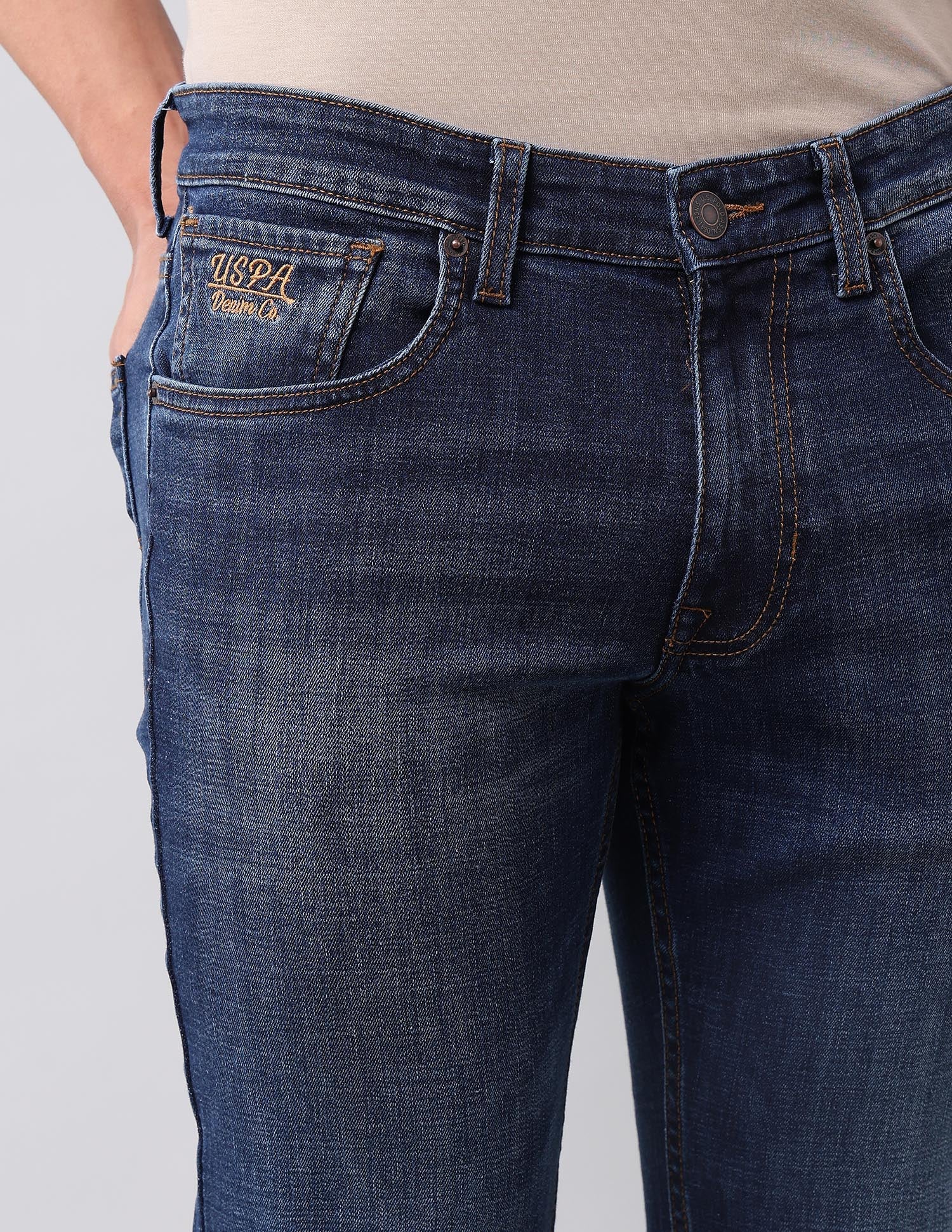 Brandon Slim Tapered Fit Blue Jeans - Image 7