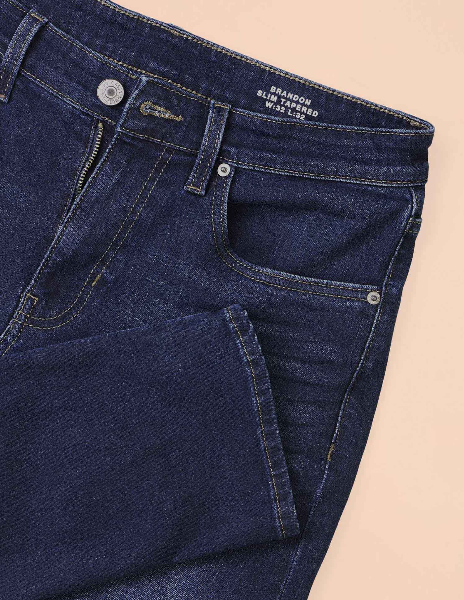 Brandon Slim Tapered Fit Blue Jeans - Image 2