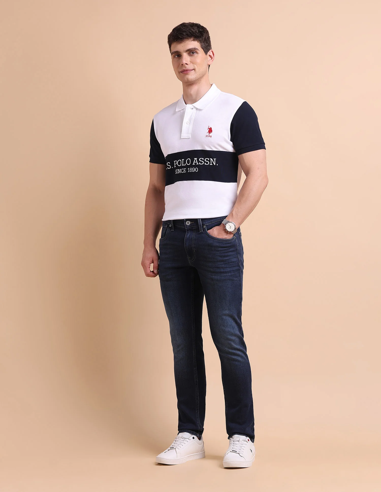 Brandon Slim Tapered Fit Blue Jeans - Image 3