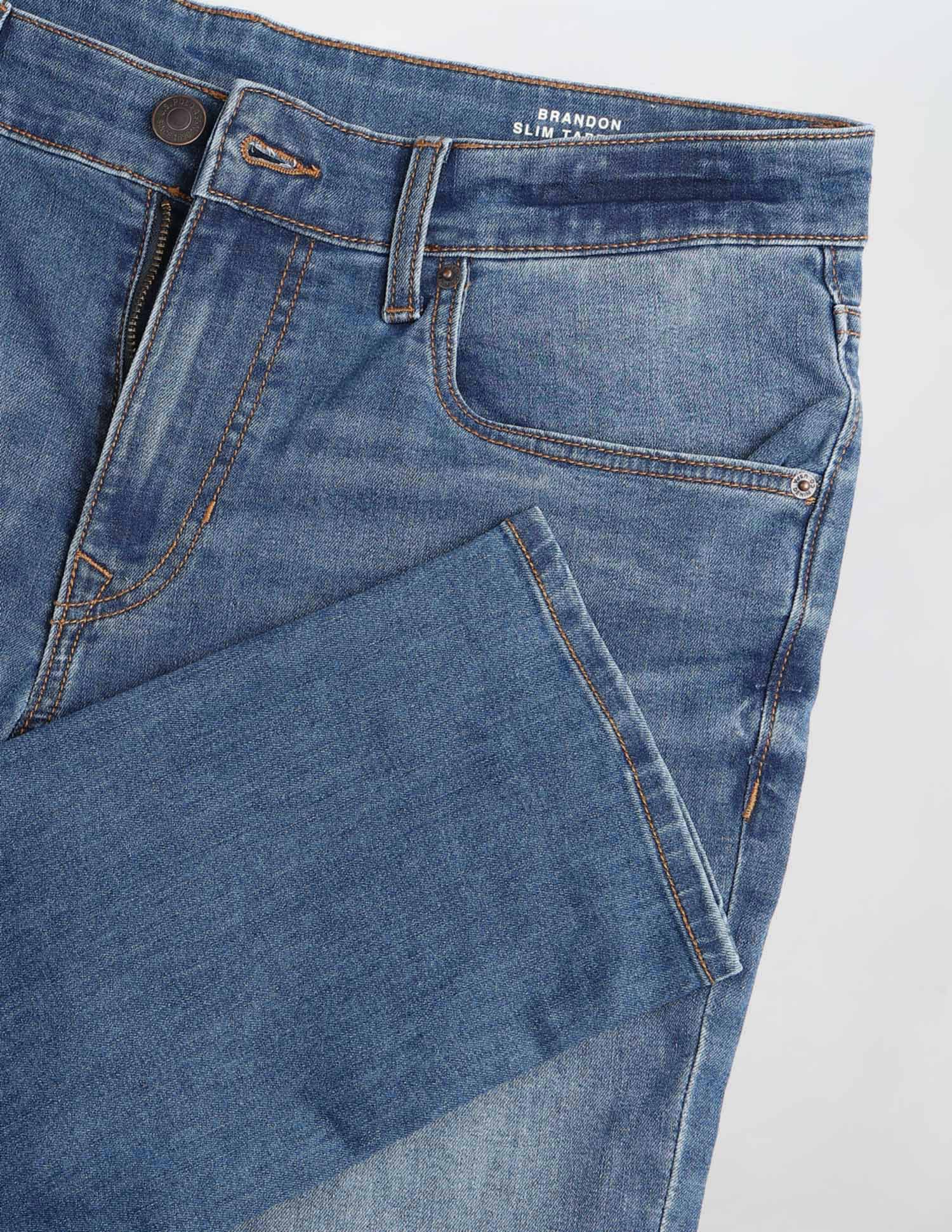 Brandon Slim Tapered Fit Blue Jeans - Image 2