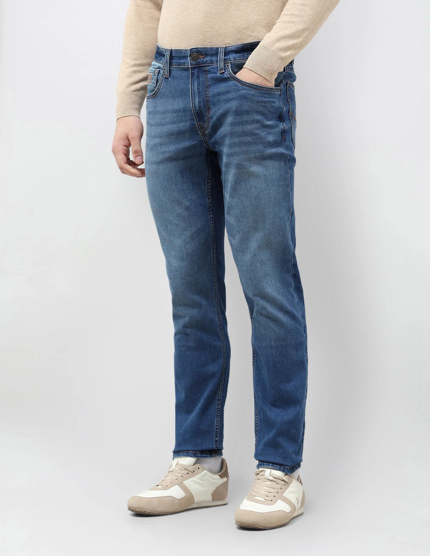 Brandon Slim Tapered Fit Blue Jeans - Image 4