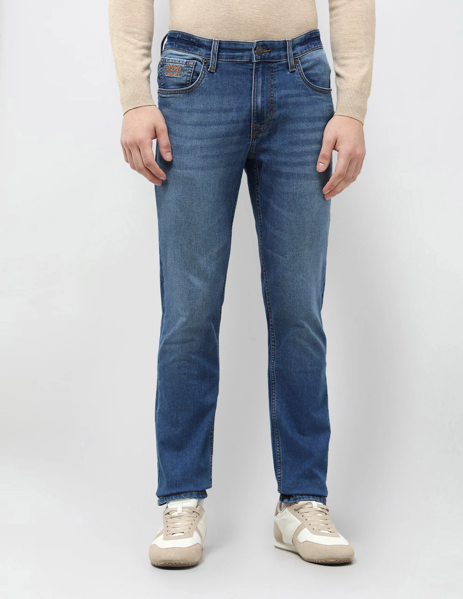Brandon Slim Tapered Fit Blue Jeans - Image 6