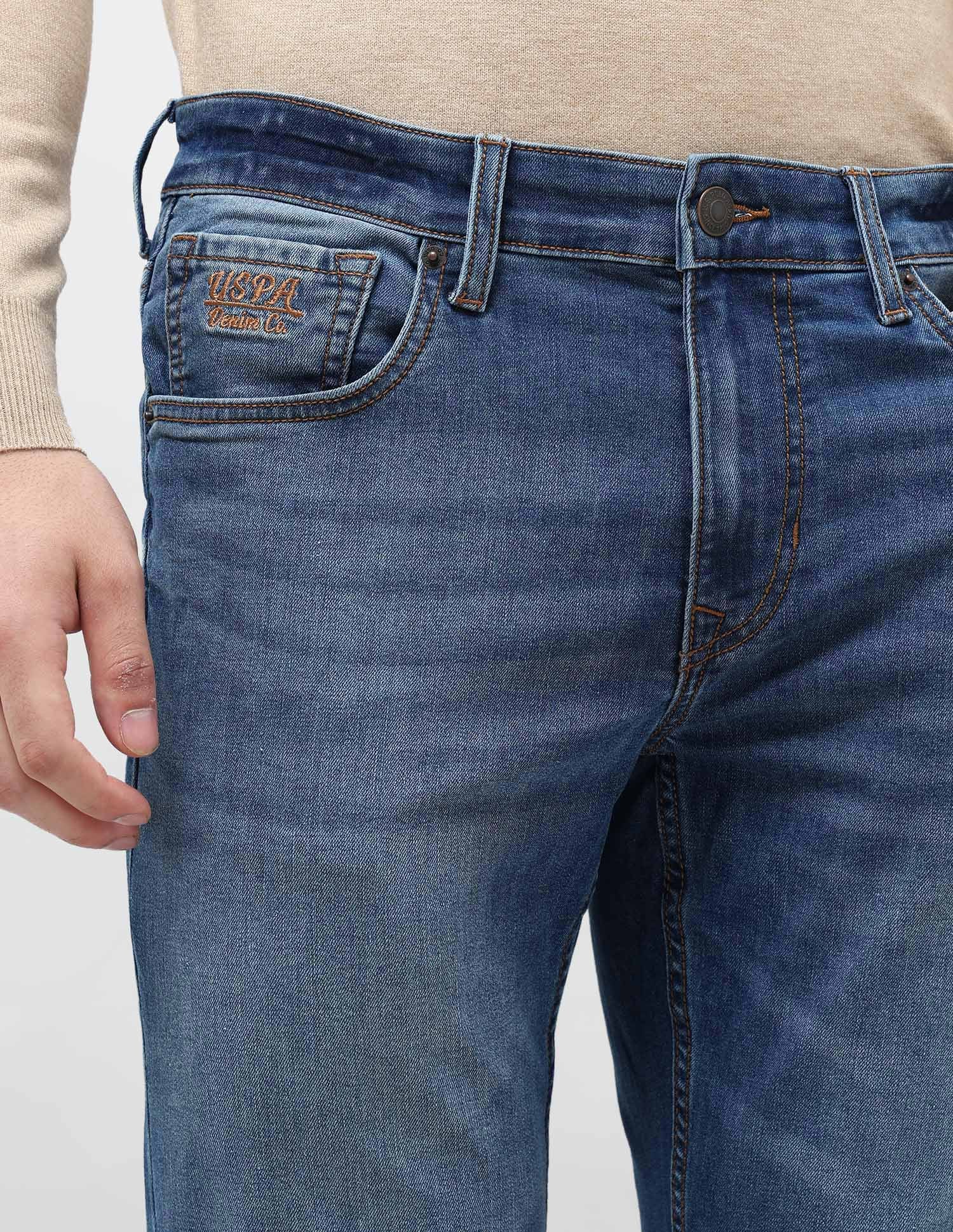 Brandon Slim Tapered Fit Blue Jeans - Image 7