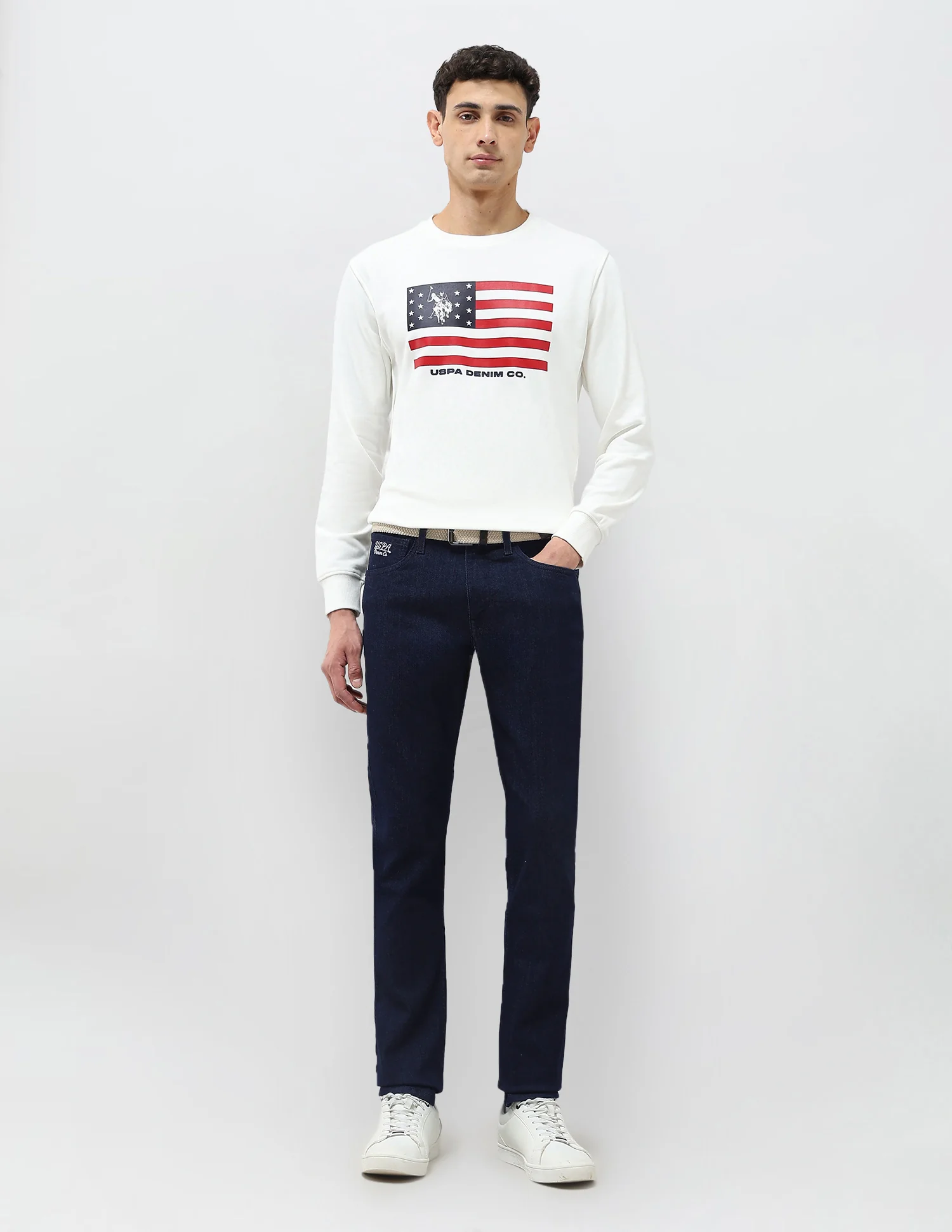 Brandon Slim Tapered Fit Blue Jeans - Image 3