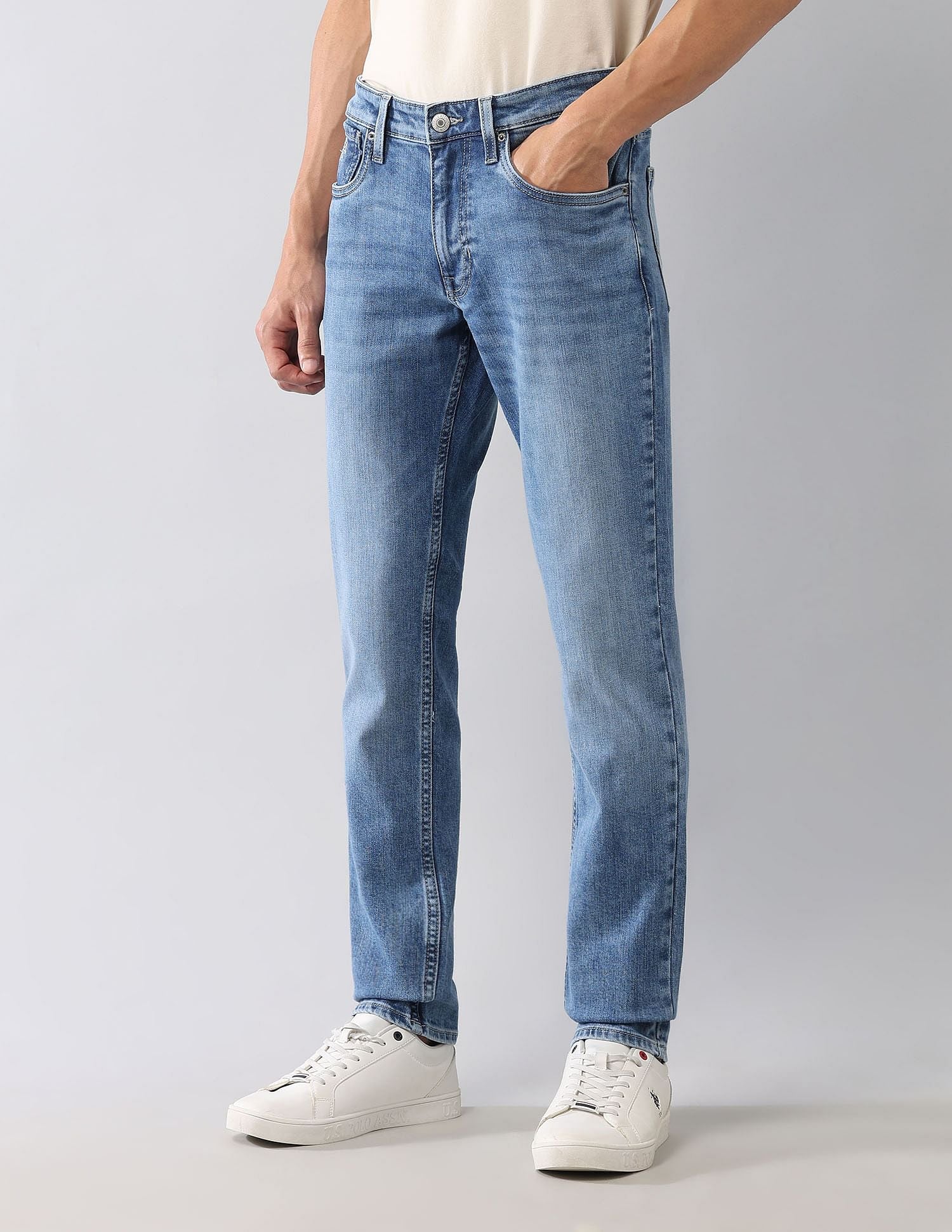 Brandon Slim Tapered Fit Blue Jeans - Image 4