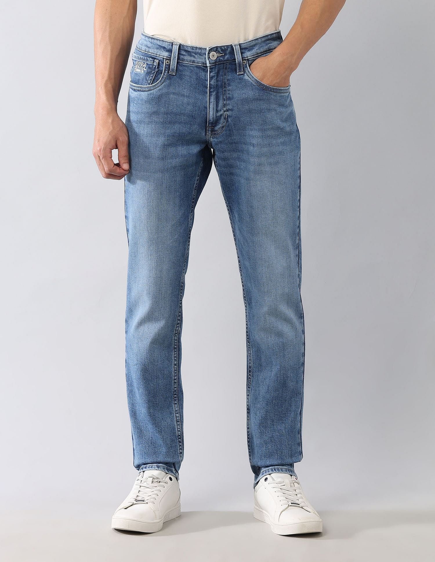 Brandon Slim Tapered Fit Blue Jeans - Image 6