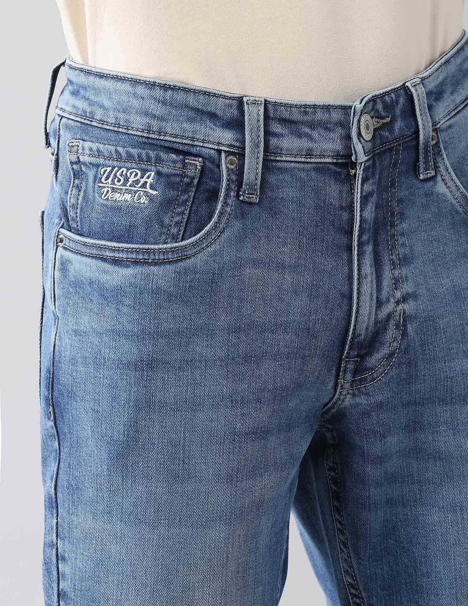 Brandon Slim Tapered Fit Blue Jeans - Image 7