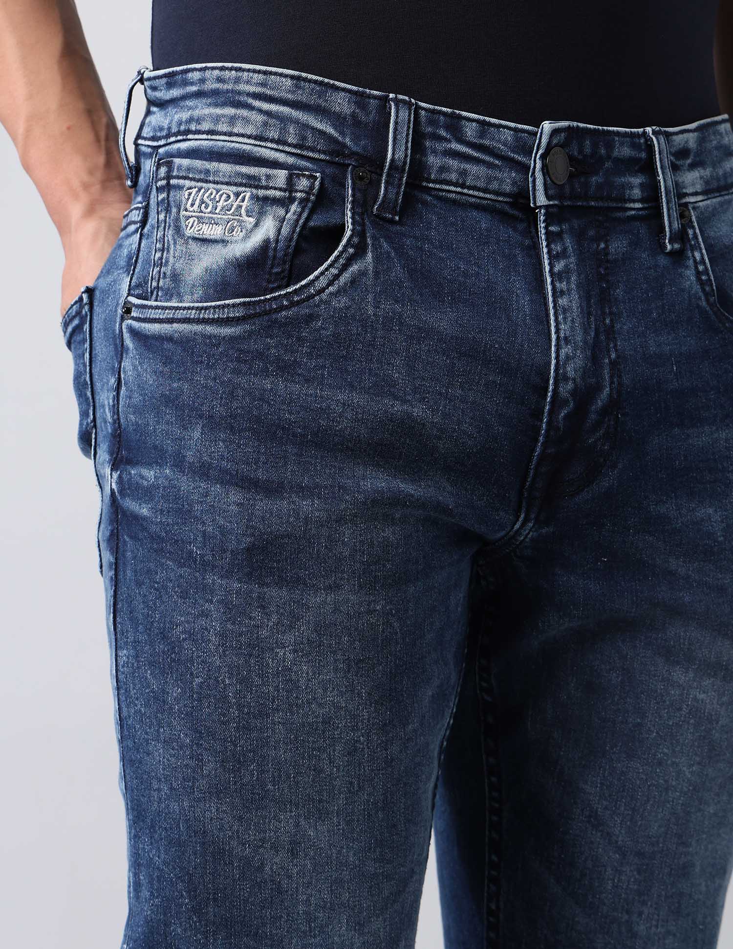 Brandon Slim Tapered Fit Blue Jeans - Image 7