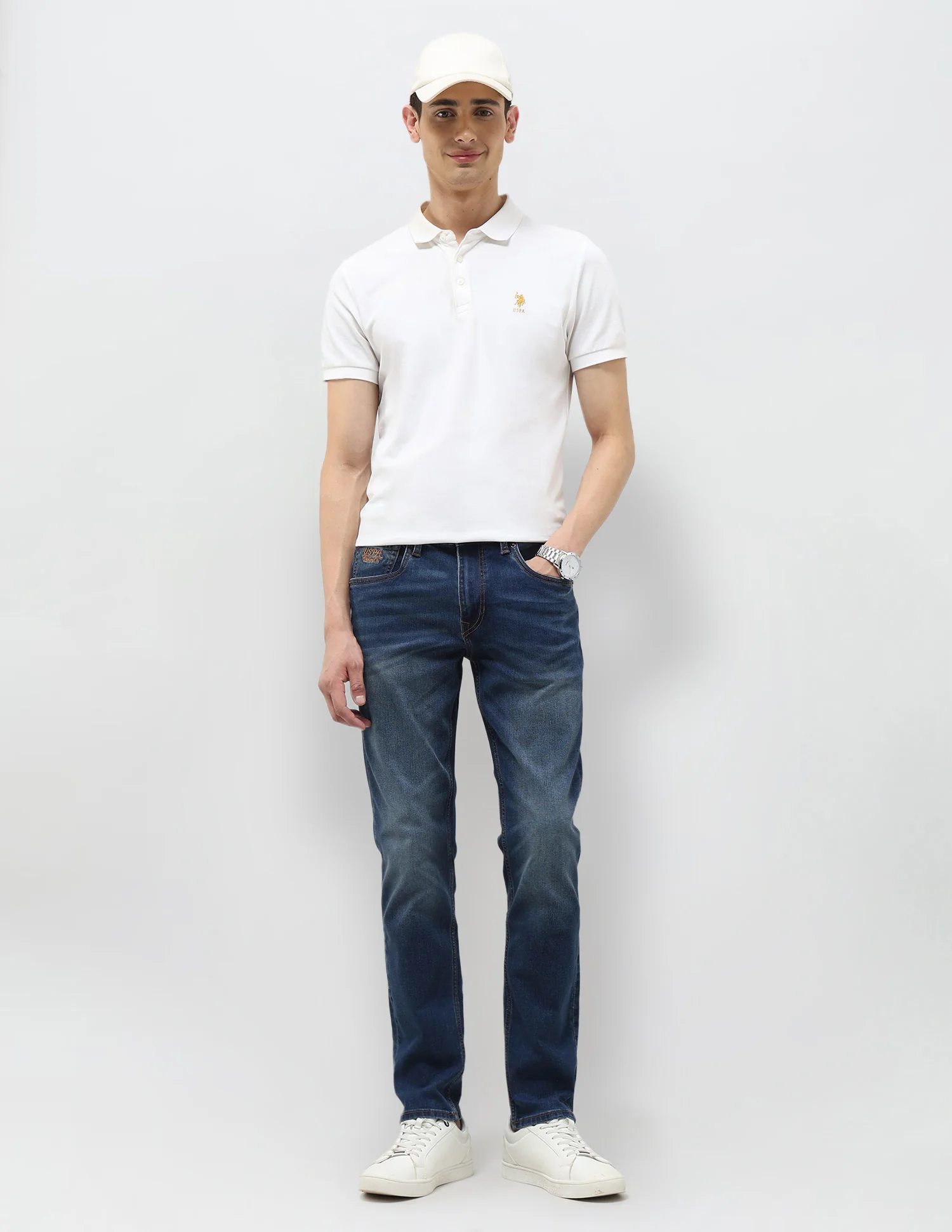 Brandon Slim Tapered Fit Blue Jeans - Image 3