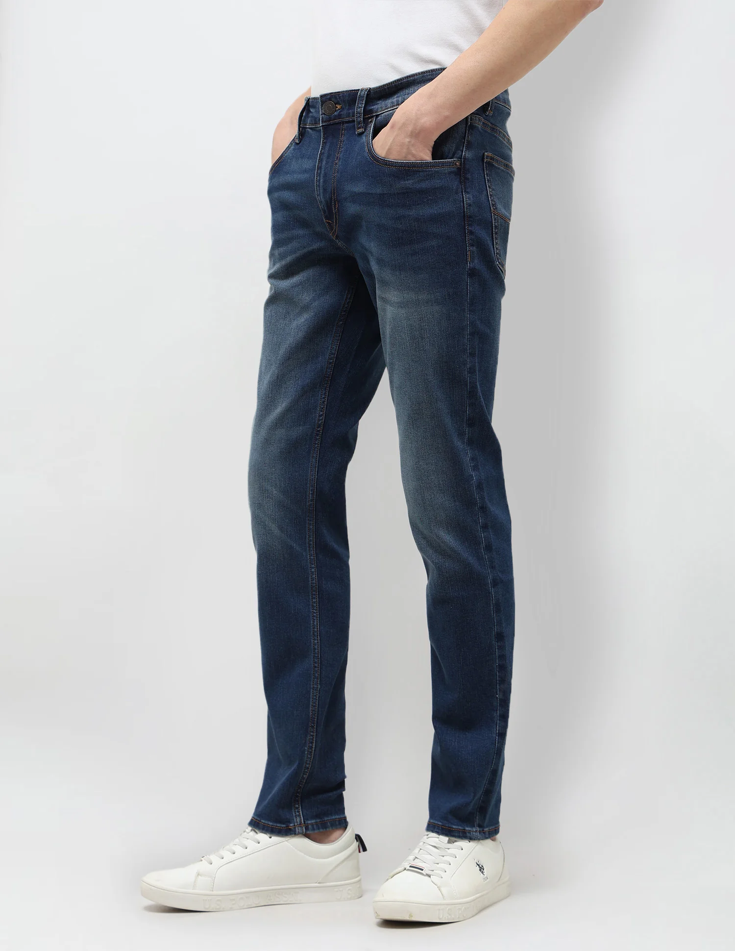 Brandon Slim Tapered Fit Blue Jeans - Image 4