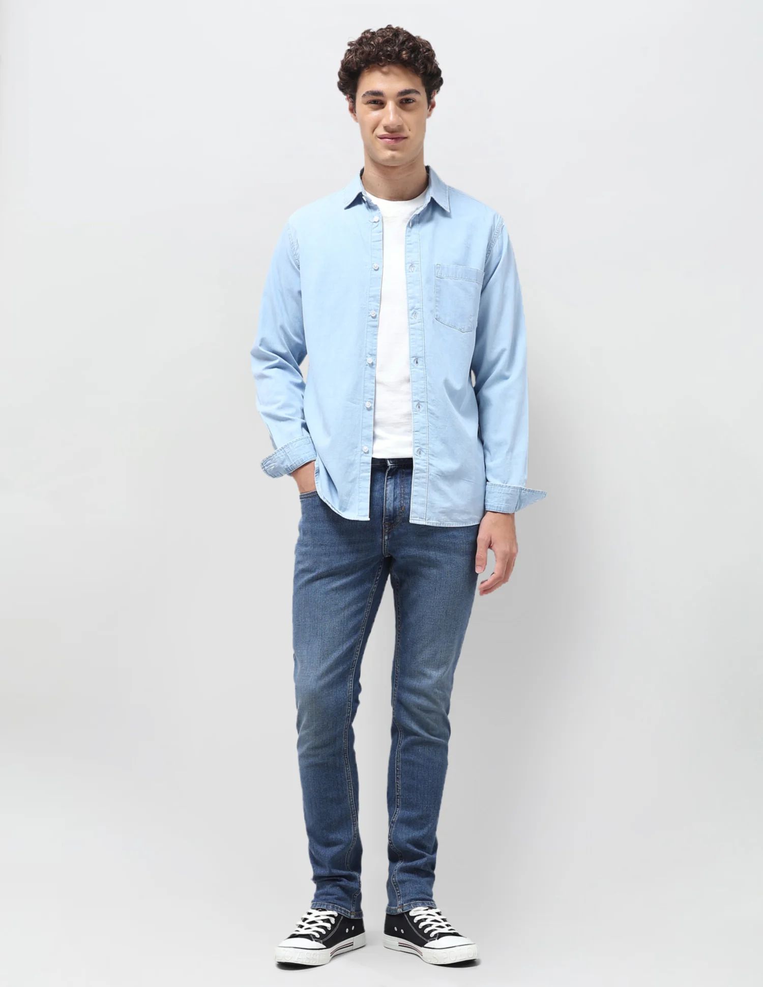 Brandon Slim Tapered Fit Blue Jeans - Image 3