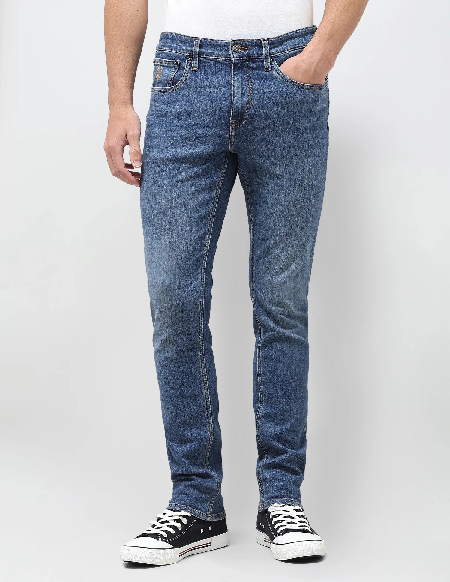 Brandon Slim Tapered Fit Blue Jeans - Image 6