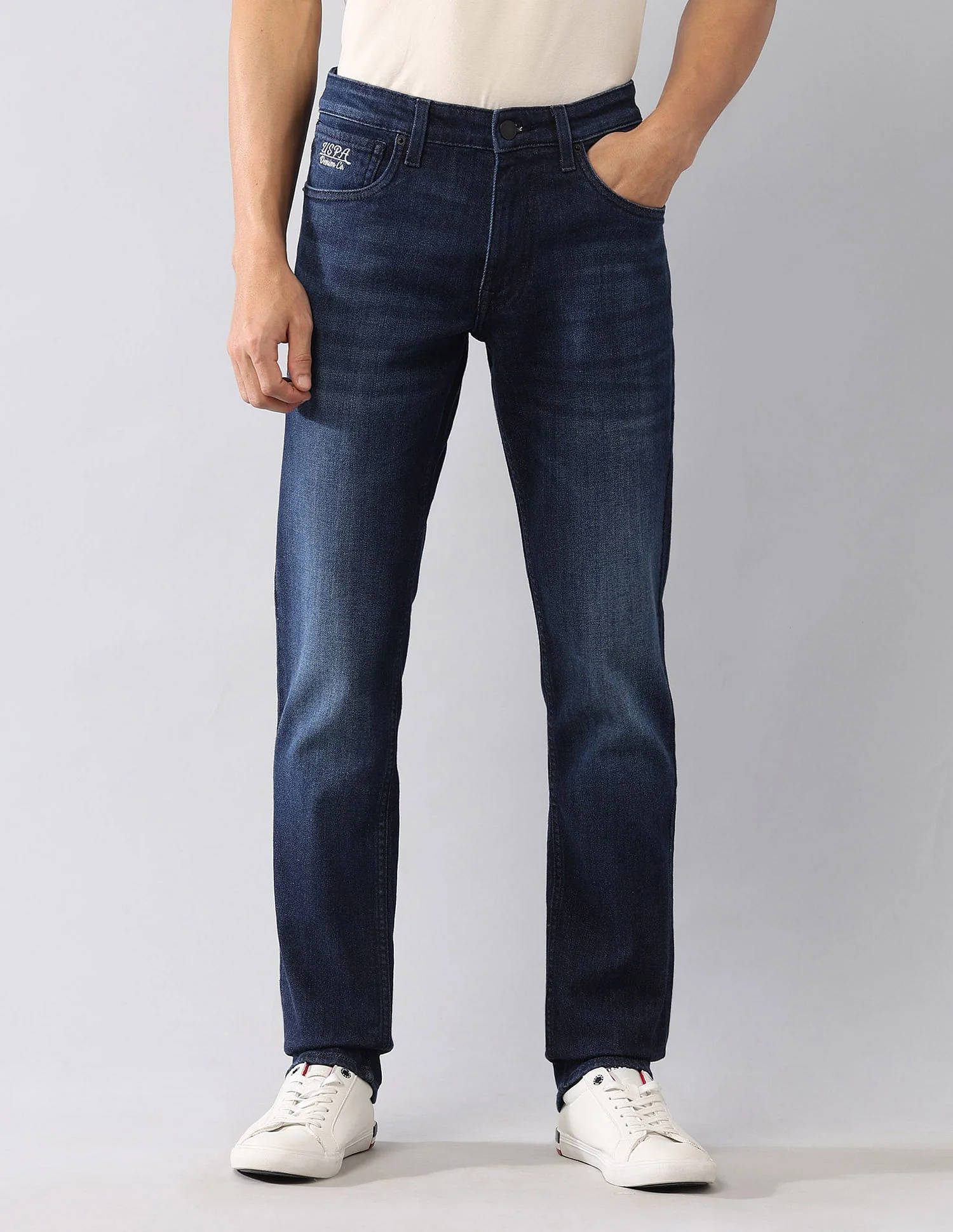 Brandon Slim Tapered Fit Blue Jeans - Image 6