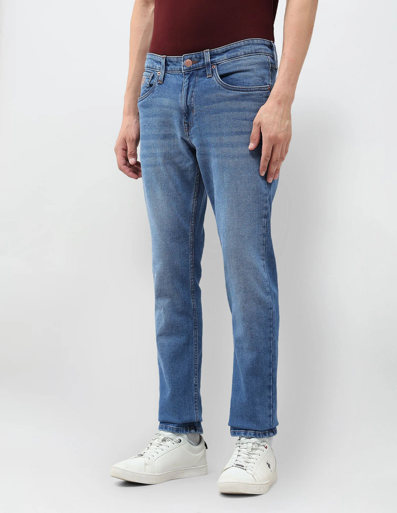 Brandon Slim Tapered Fit Blue Jeans - Image 4