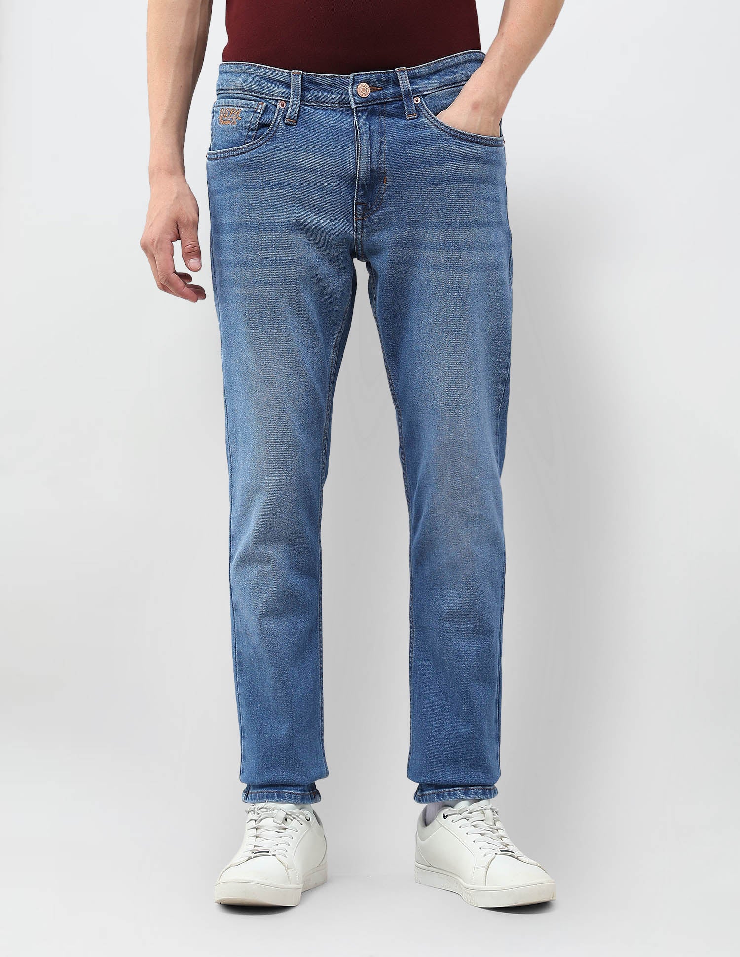 Brandon Slim Tapered Fit Blue Jeans - Image 6