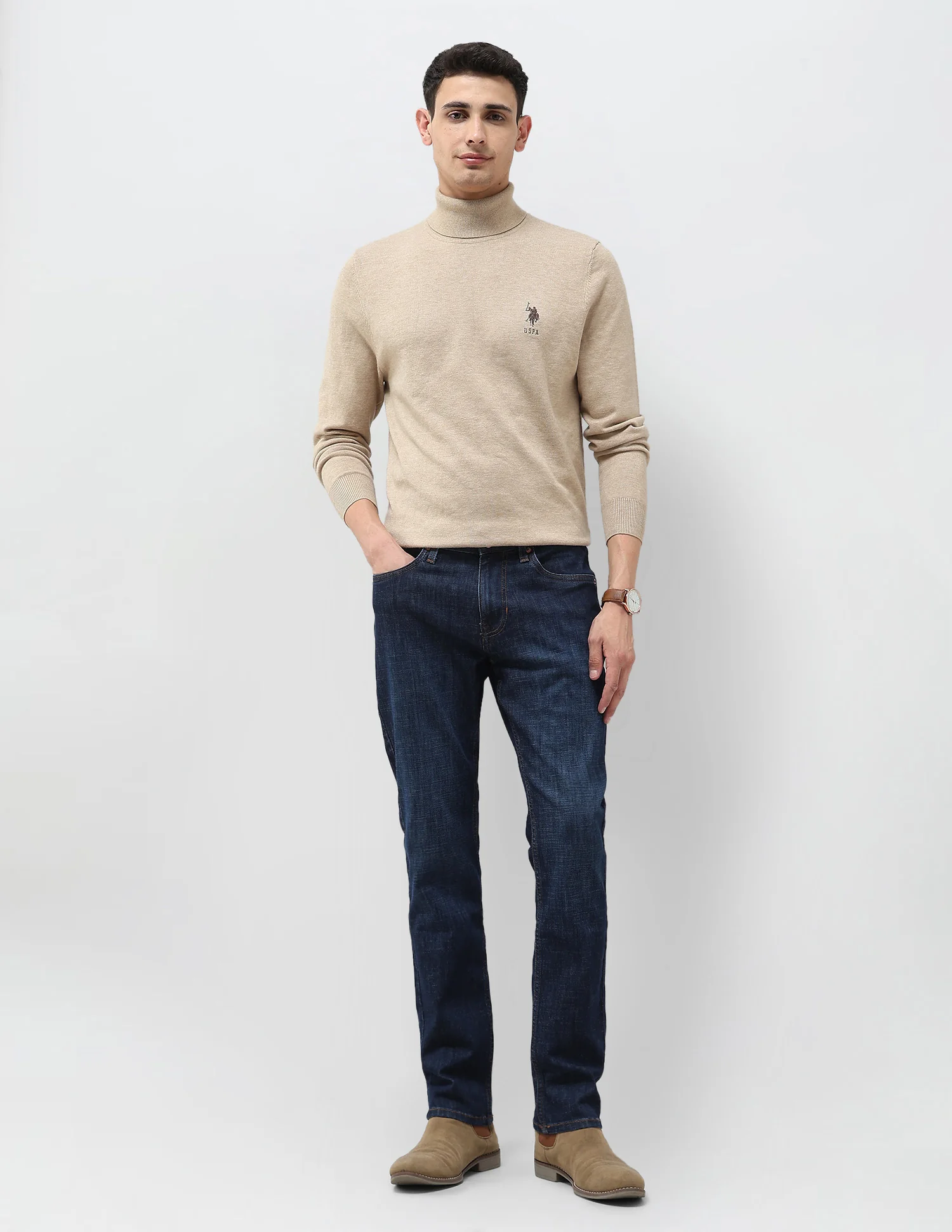 Brandon Slim Tapered Fit Blue Jeans - Image 3