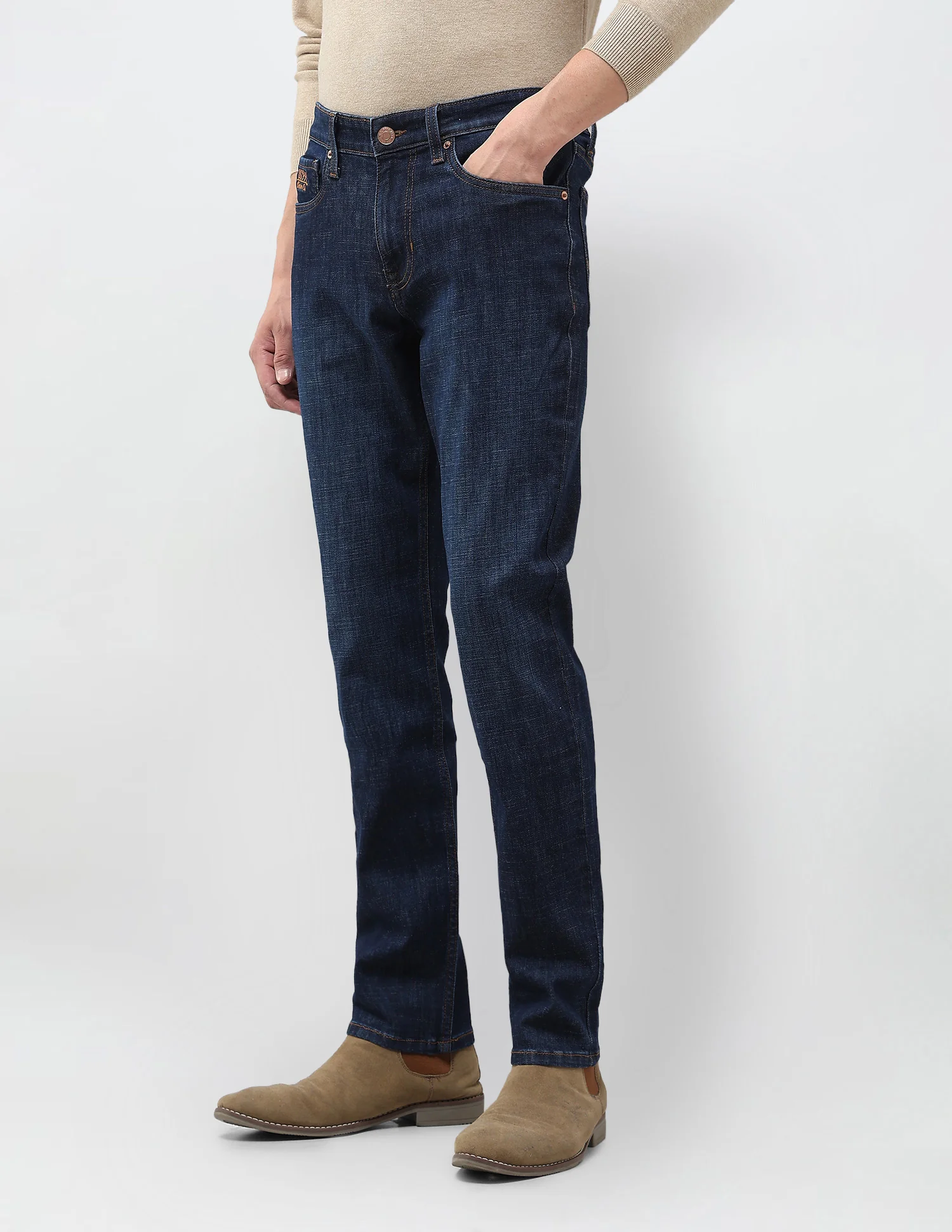 Brandon Slim Tapered Fit Blue Jeans - Image 4