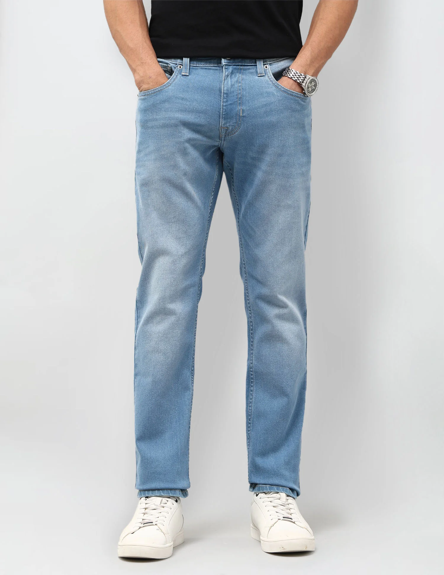 Brandon Slim Tapered Fit Blue Jeans