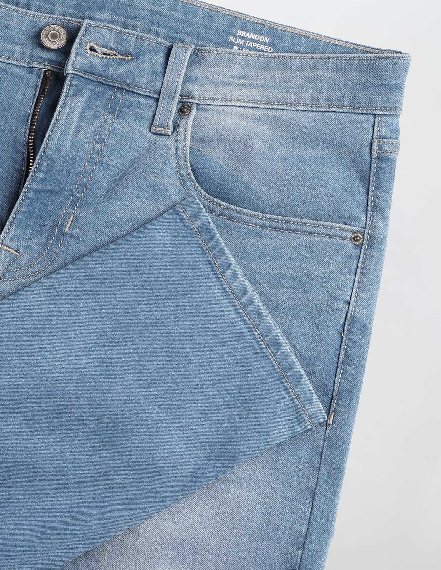 Brandon Slim Tapered Fit Blue Jeans - Image 2