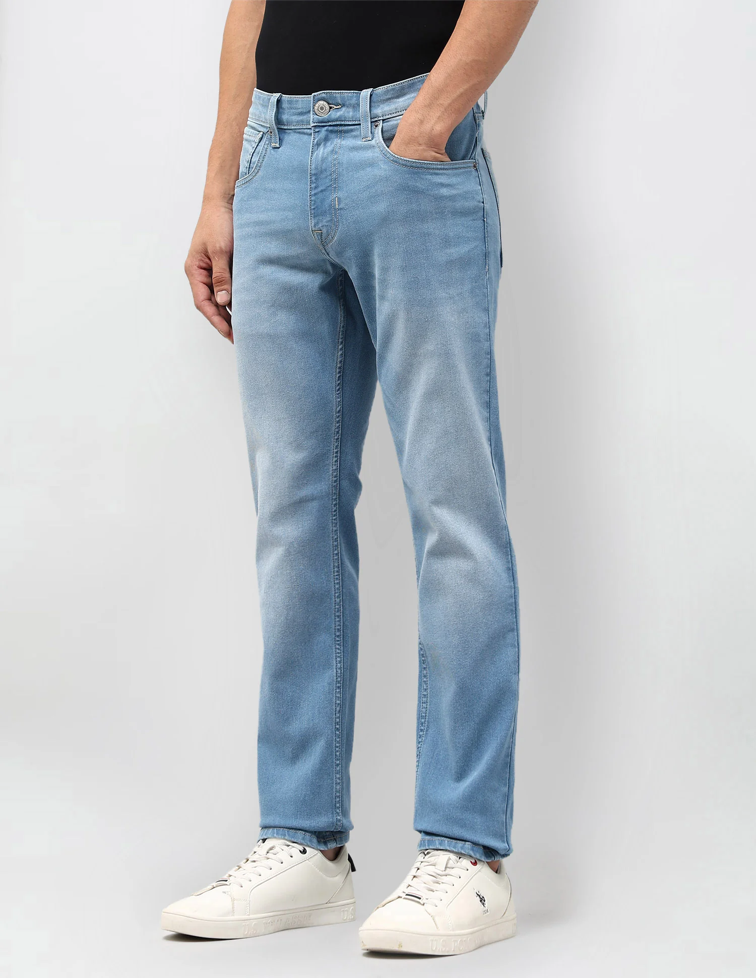 Brandon Slim Tapered Fit Blue Jeans - Image 4