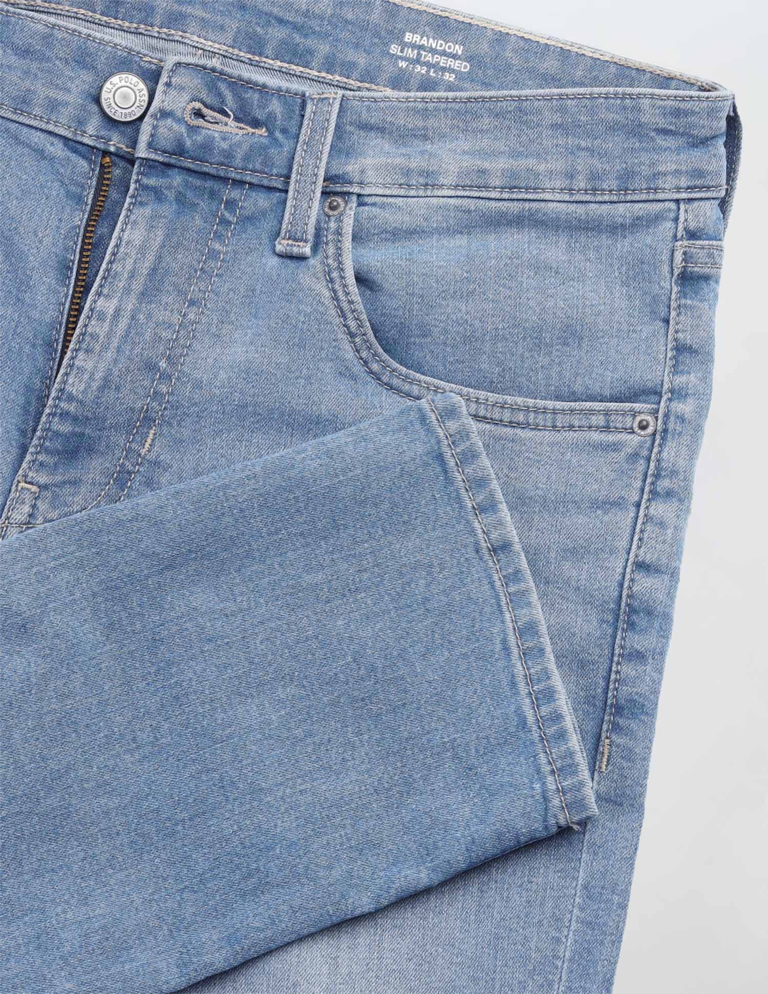 Brandon Slim Tapered Fit Blue Jeans - Image 2