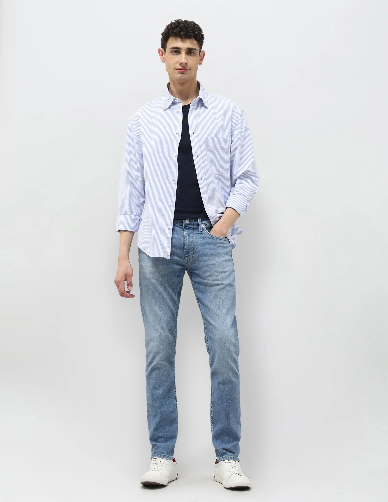 Brandon Slim Tapered Fit Blue Jeans - Image 3