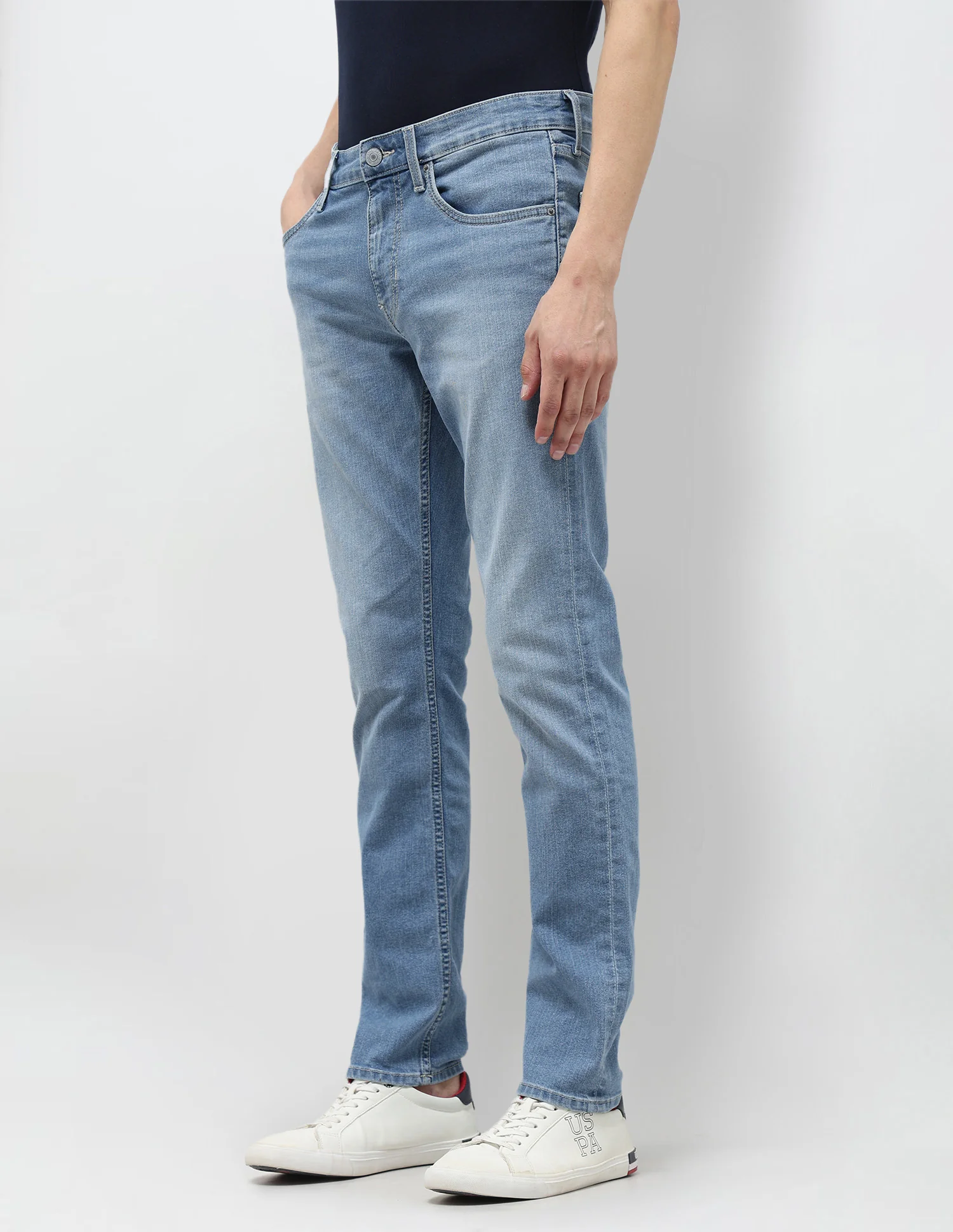 Brandon Slim Tapered Fit Blue Jeans - Image 4