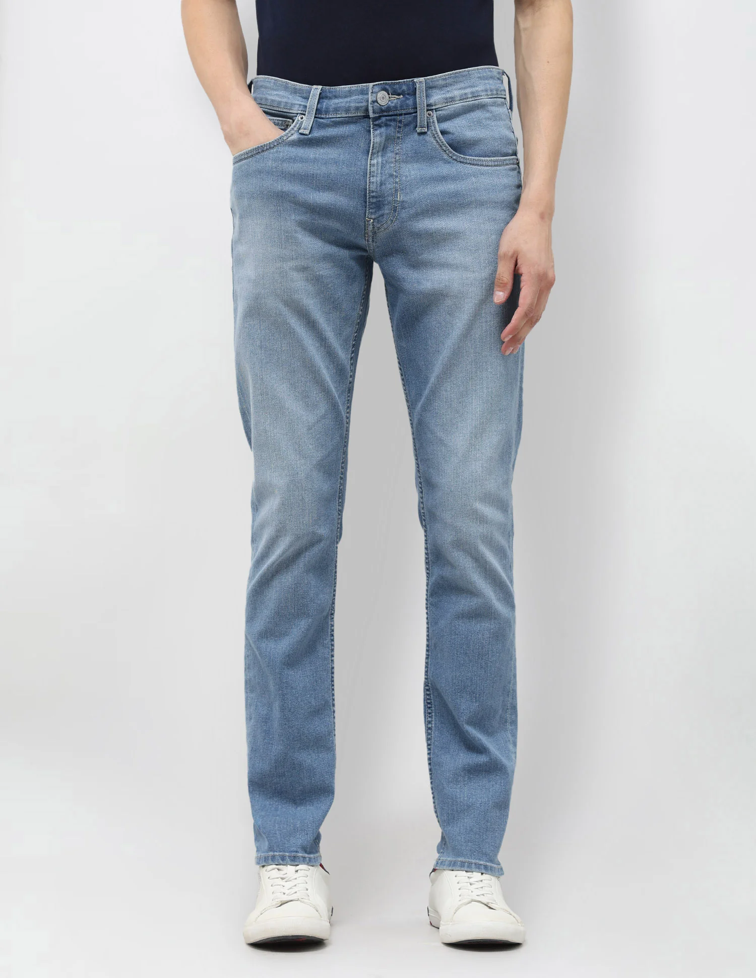 Brandon Slim Tapered Fit Blue Jeans - Image 6