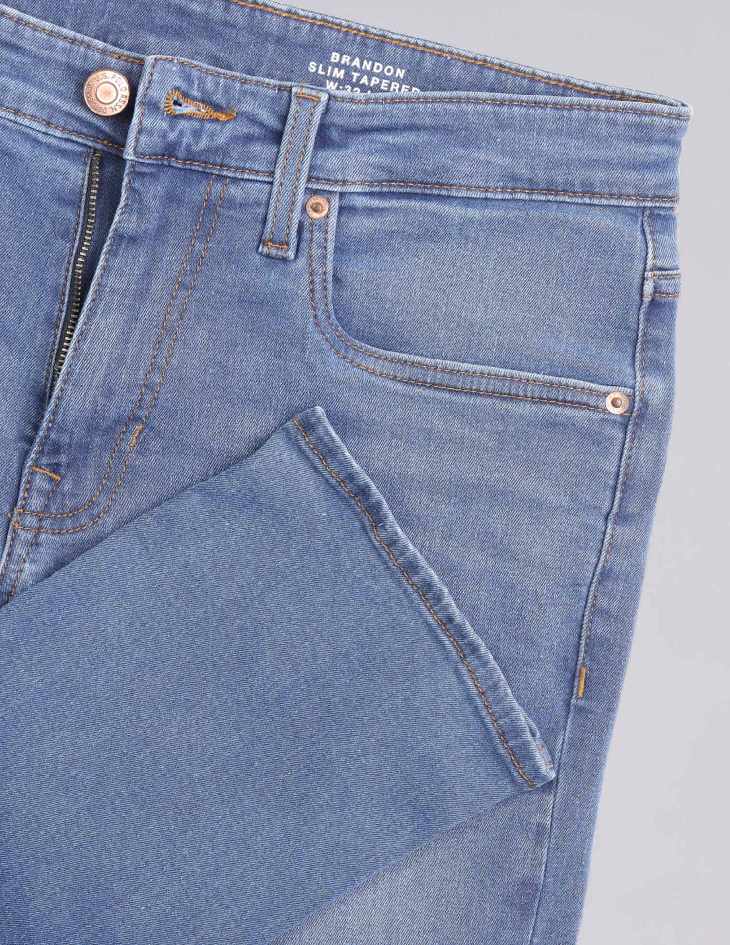 Brandon Slim Tapered Fit Blue Jeans - Image 2