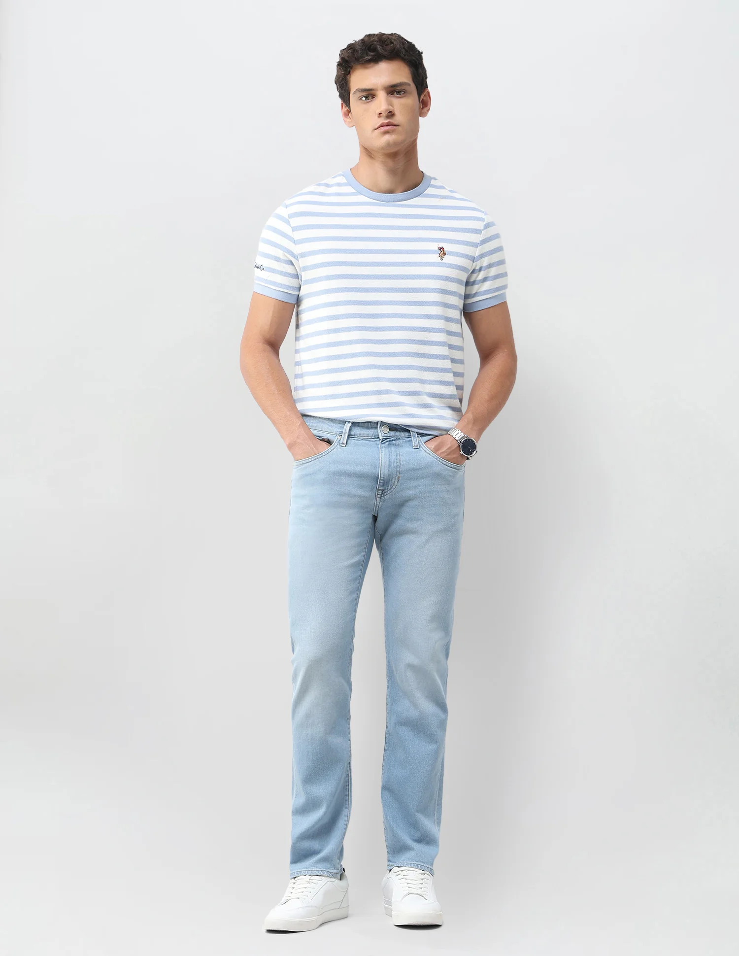 Brandon Slim Tapered Fit Blue Jeans - Image 3