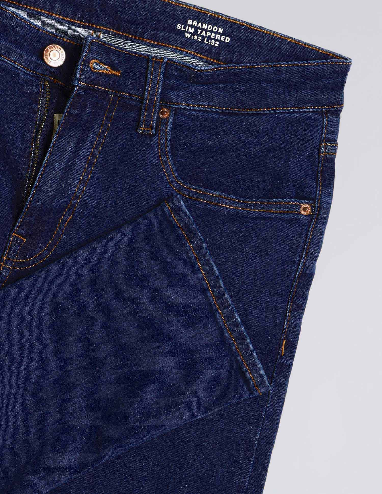 Brandon Slim Tapered Fit Blue Jeans - Image 2