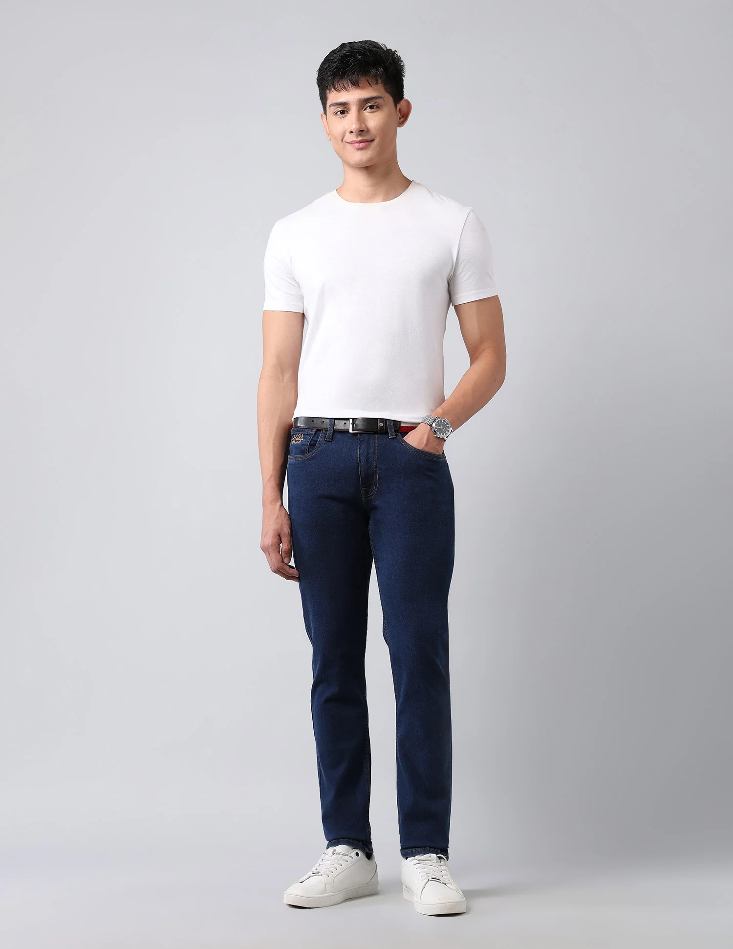 Brandon Slim Tapered Fit Blue Jeans - Image 3