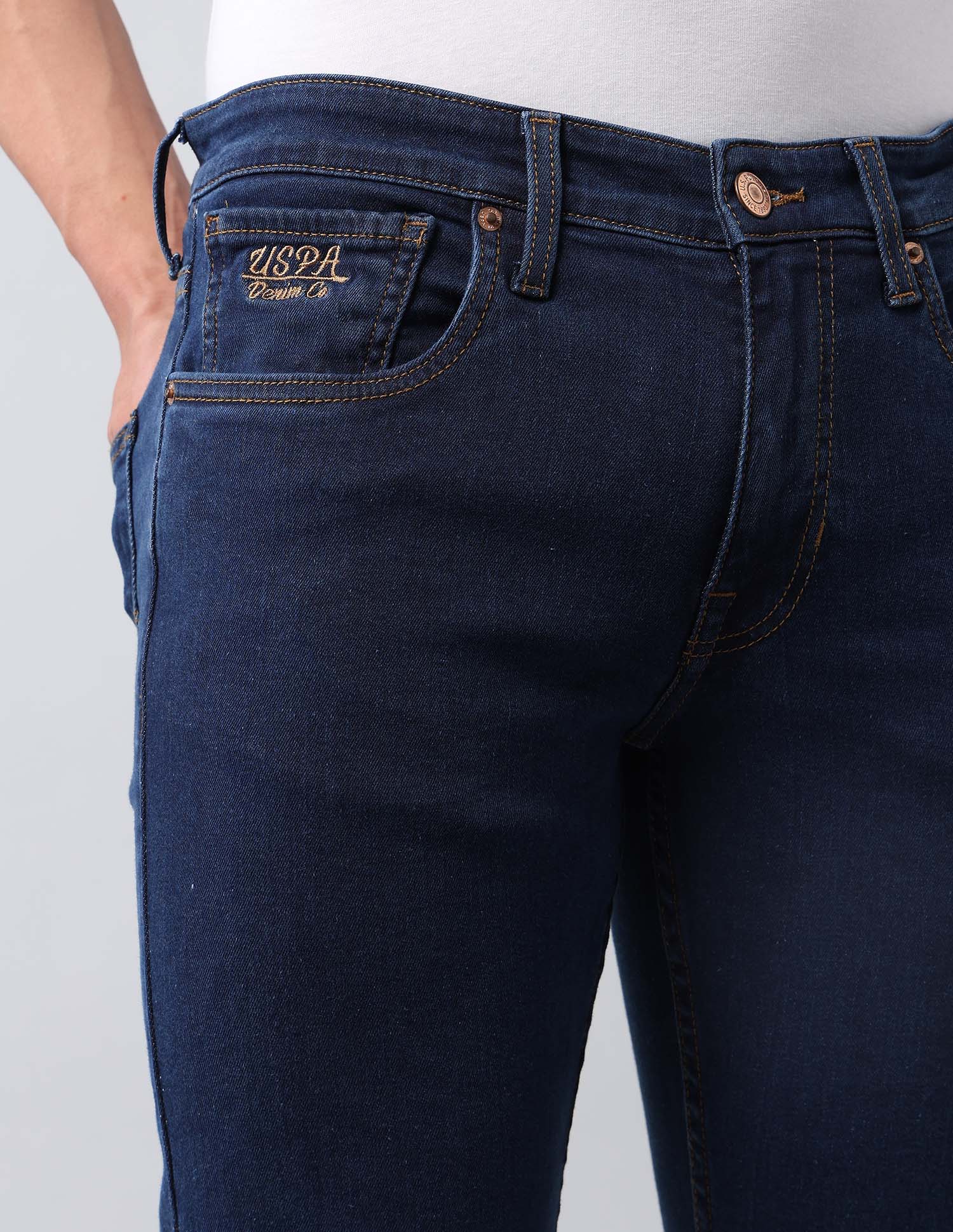 Brandon Slim Tapered Fit Blue Jeans - Image 7