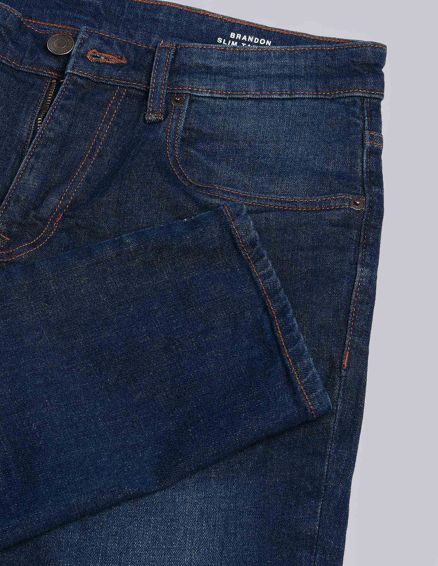 Brandon Slim Tapered Fit Blue Jeans - Image 2