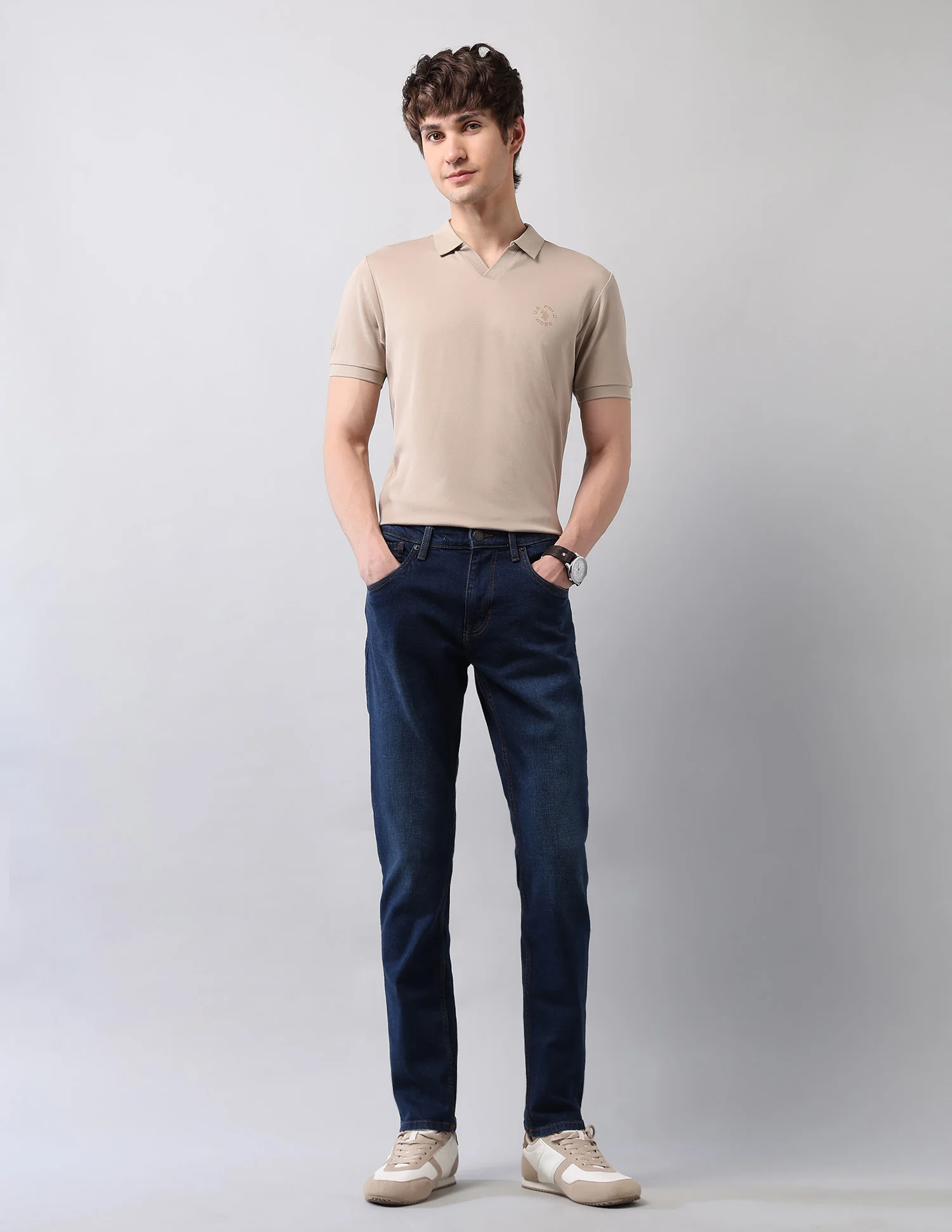 Brandon Slim Tapered Fit Blue Jeans - Image 3