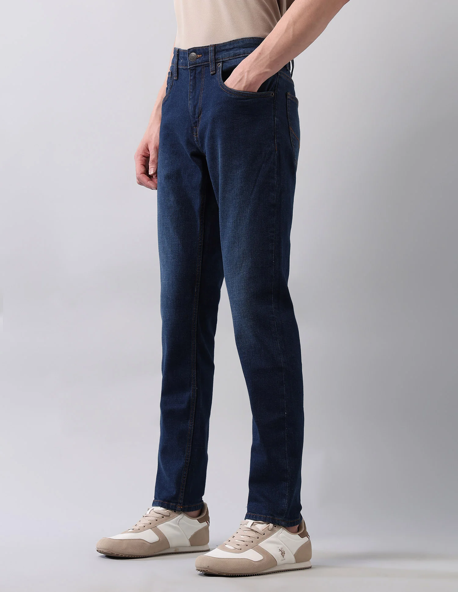 Brandon Slim Tapered Fit Blue Jeans - Image 4