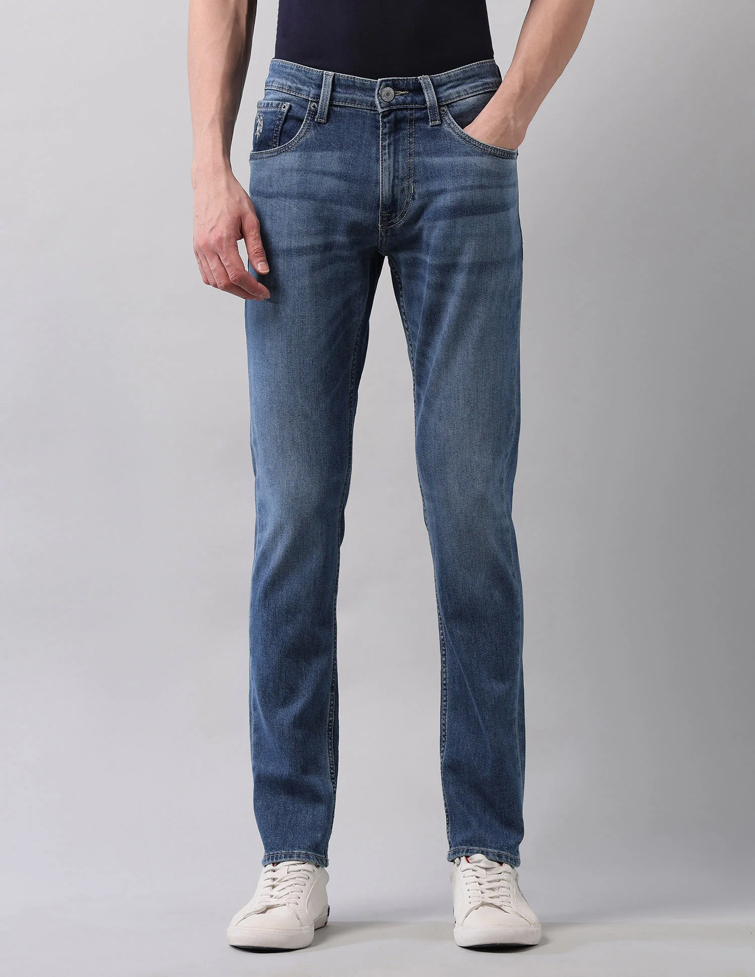 Brandon Slim Tapered Fit Blue Jeans - Image 6