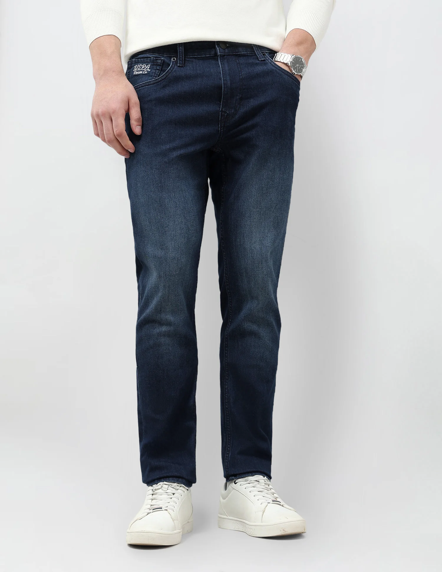 Brandon Slim Tapered Fit Blue Jeans