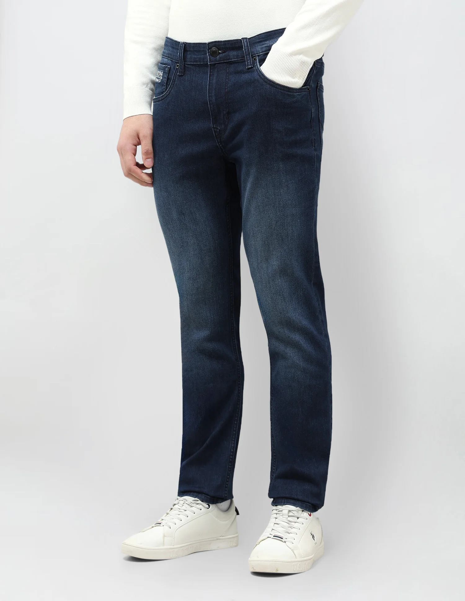 Brandon Slim Tapered Fit Blue Jeans - Image 4