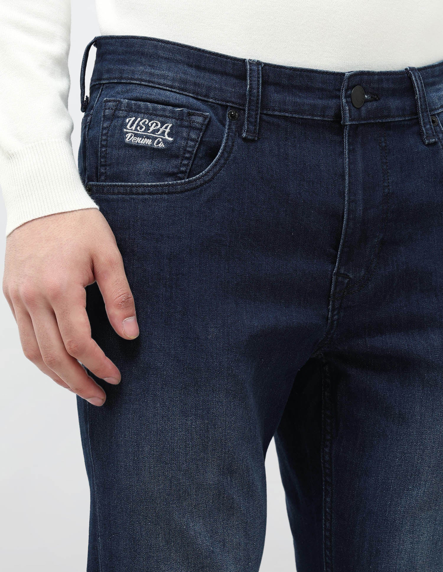 Brandon Slim Tapered Fit Blue Jeans - Image 7