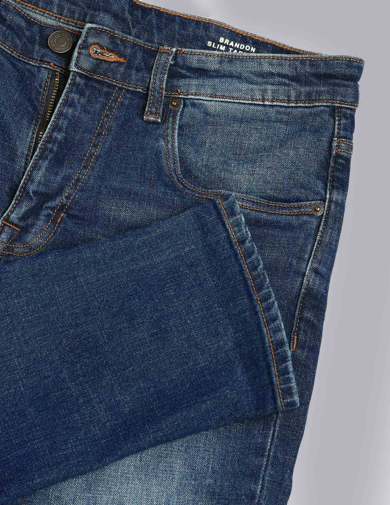 Brandon Slim Tapered Fit Blue Jeans - Image 2