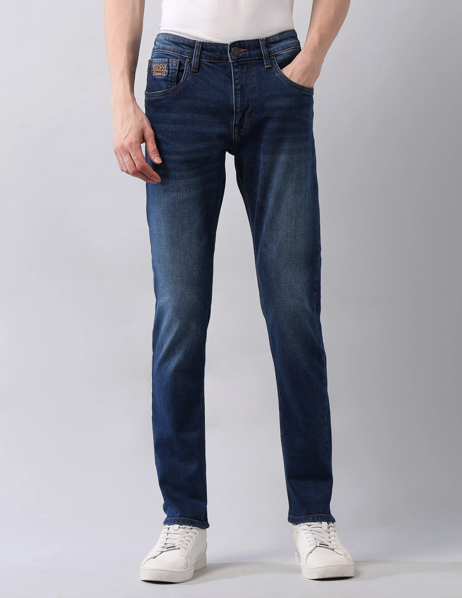 Brandon Slim Tapered Fit Blue Jeans - Image 6