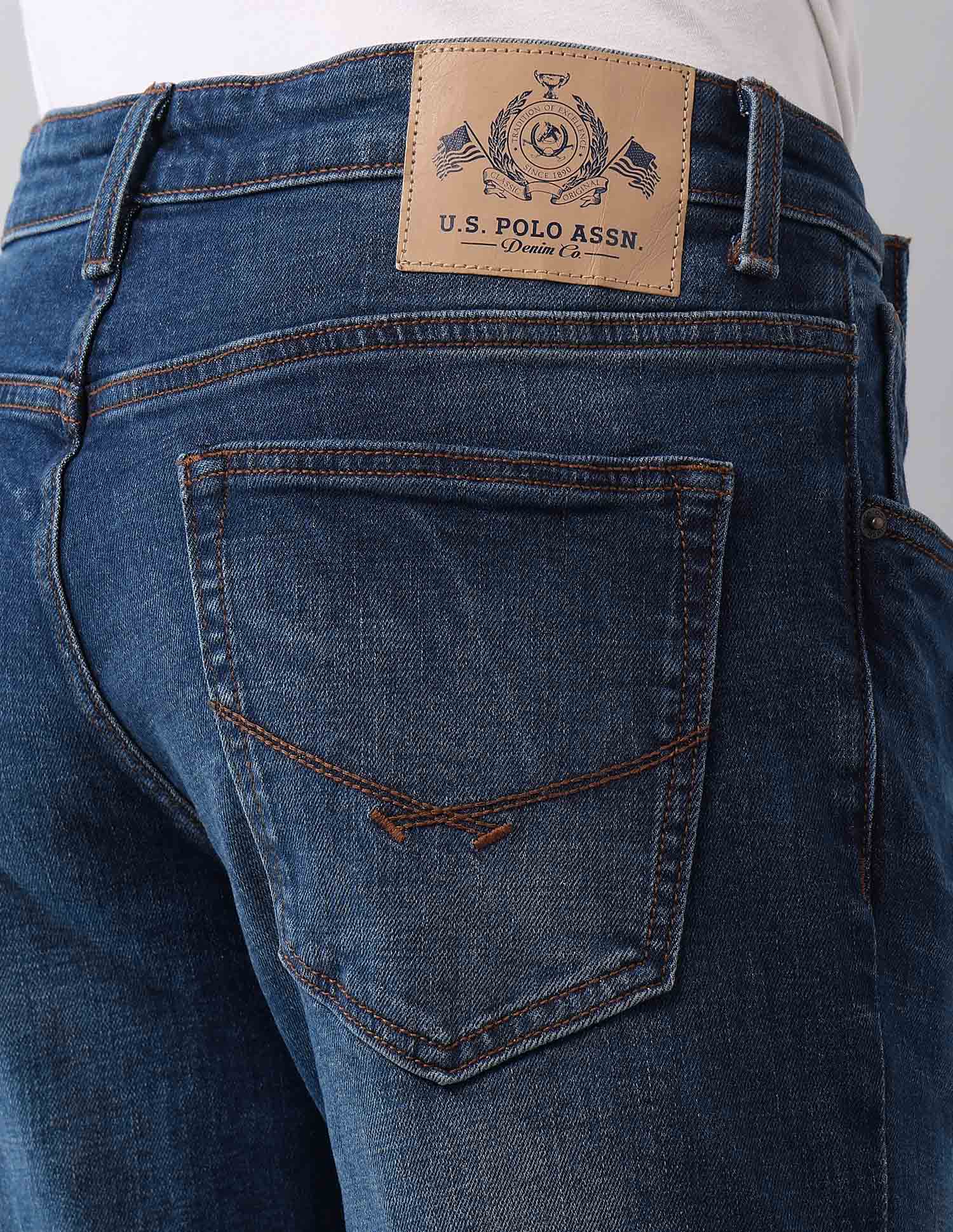 Brandon Slim Tapered Fit Blue Jeans - Image 8